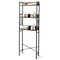 3-Tier Over-the-Toilet Storage Rack with 3 Hooks-Rustic Brown